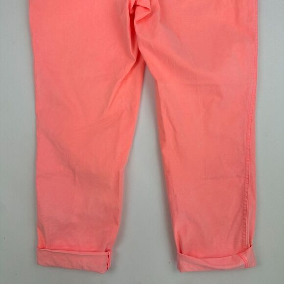 Calson Neon Highlighter Coral Chino Pants Cotton Spandex Stretch Size 8 - Picture 11 of 14